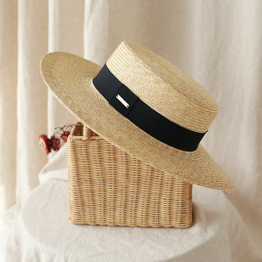 Flat-Top Straw Hat