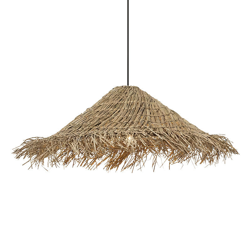 Straw Hat Rattan Lamp