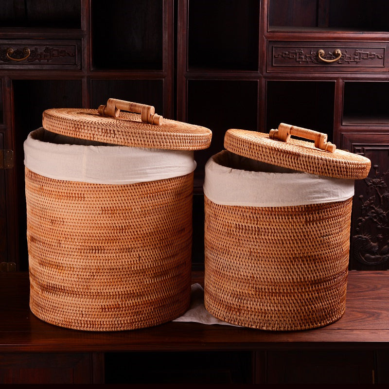 Vietnamese Rattan Storage Basket