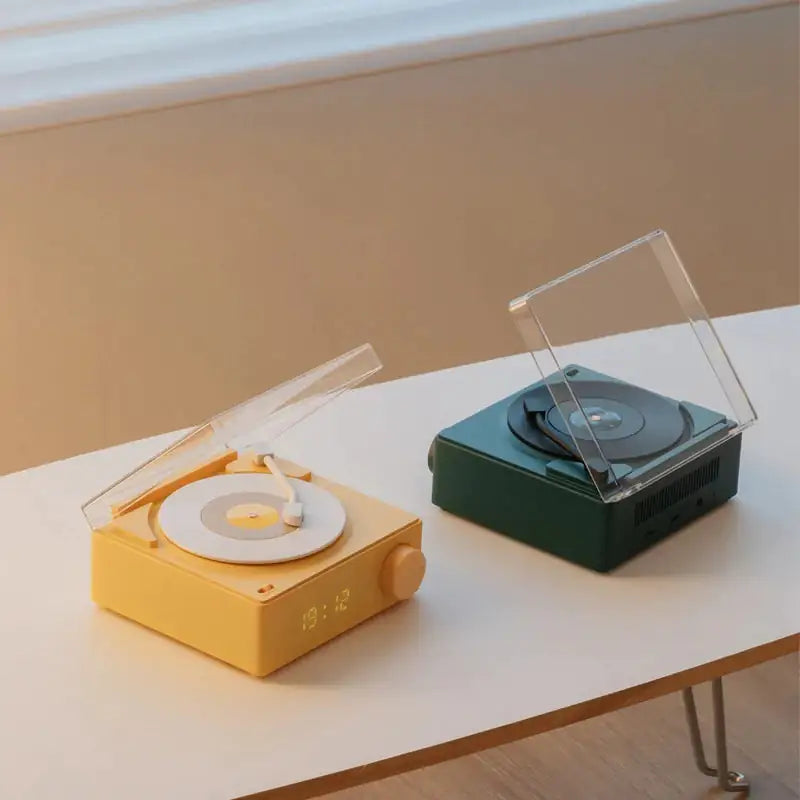 New Retro Vinyl Bluetooth Speaker and Alarm Clock