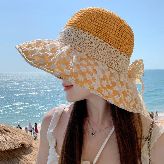 Lace Bow Fisherman Hat