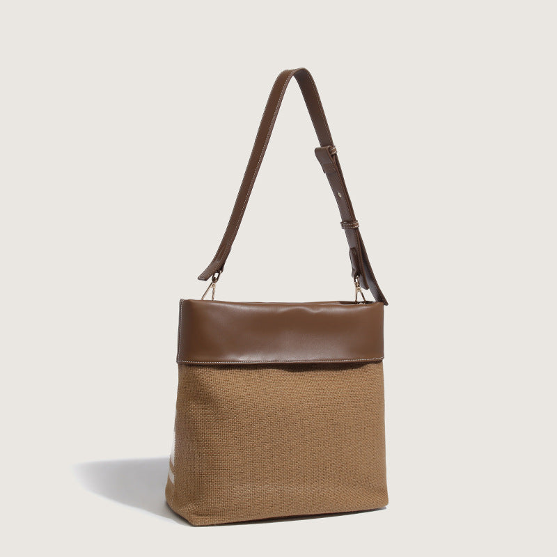 Canvas With Leather Tote