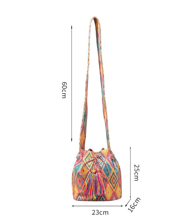 Ethnic Style Crossbody Commuter